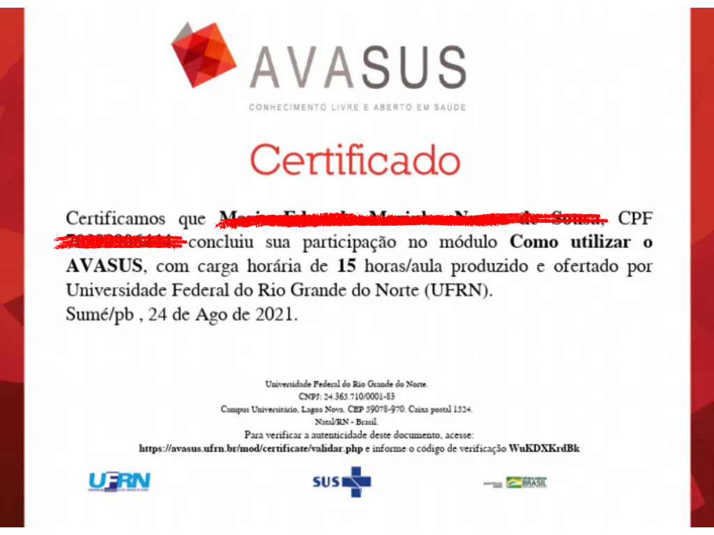 AVASUS cursos gratuitos com certificado na área da saúde, oferecidos pela UFRN para capacitação profissional no SUS