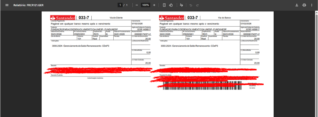 Boleto taxa de inscrição UNESP pós-graduação lato sensu valor 20 reais etapa obrigatória para confirmar inscrição no curso